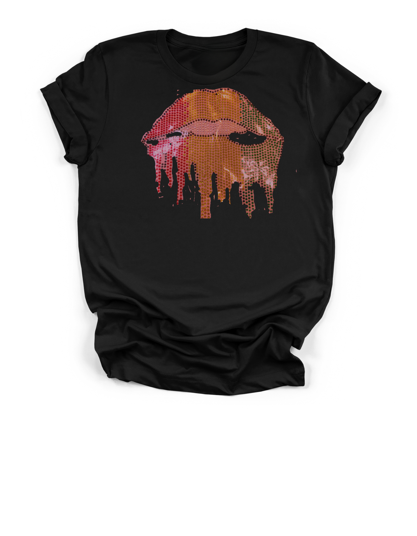 "LIPS" Rhinestone Tee