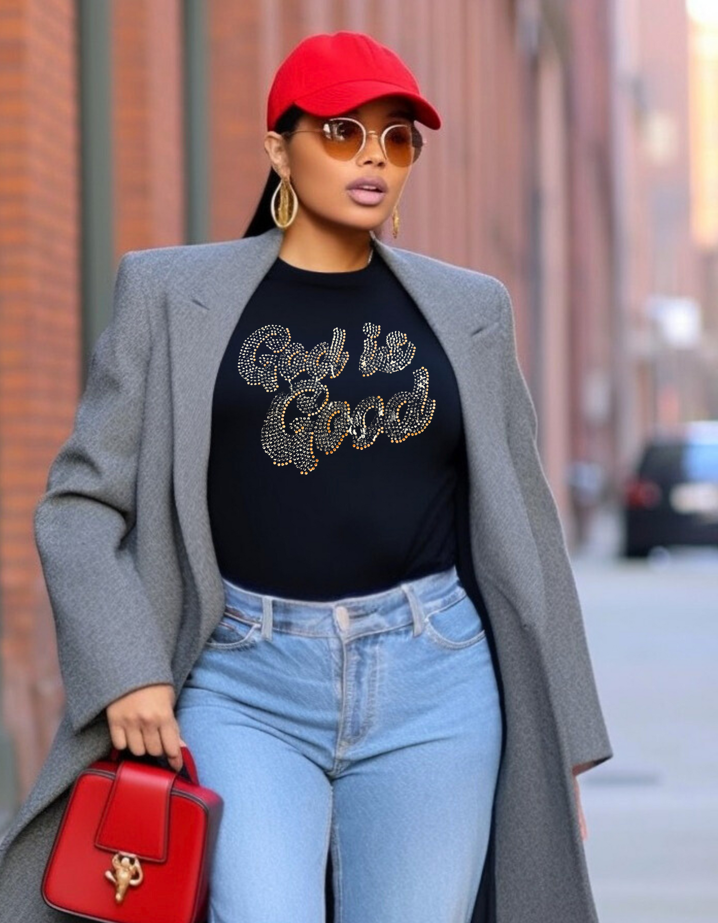 "God is Good" Rhinestone Tee