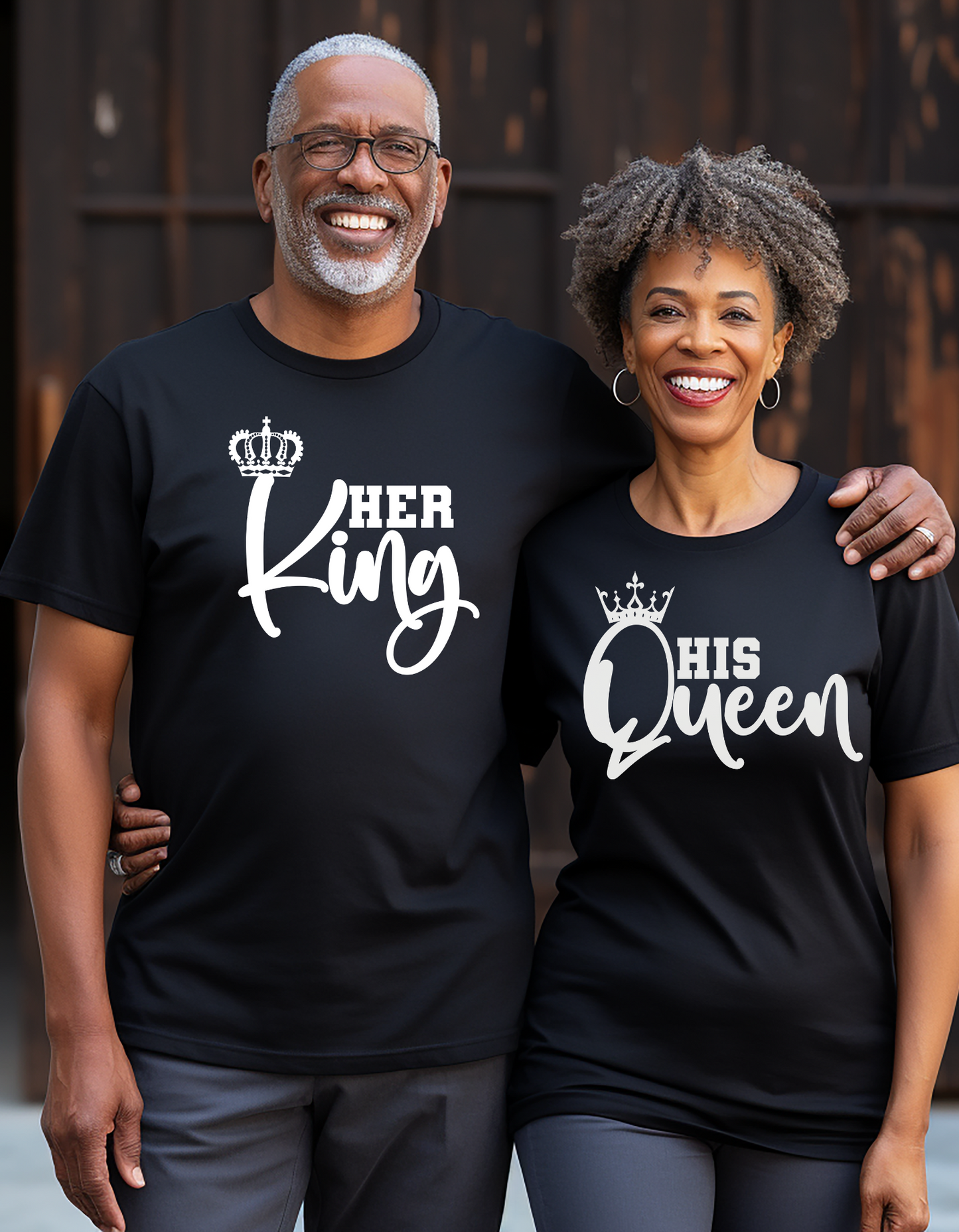 "Her King, His Queen" Couples Tees
