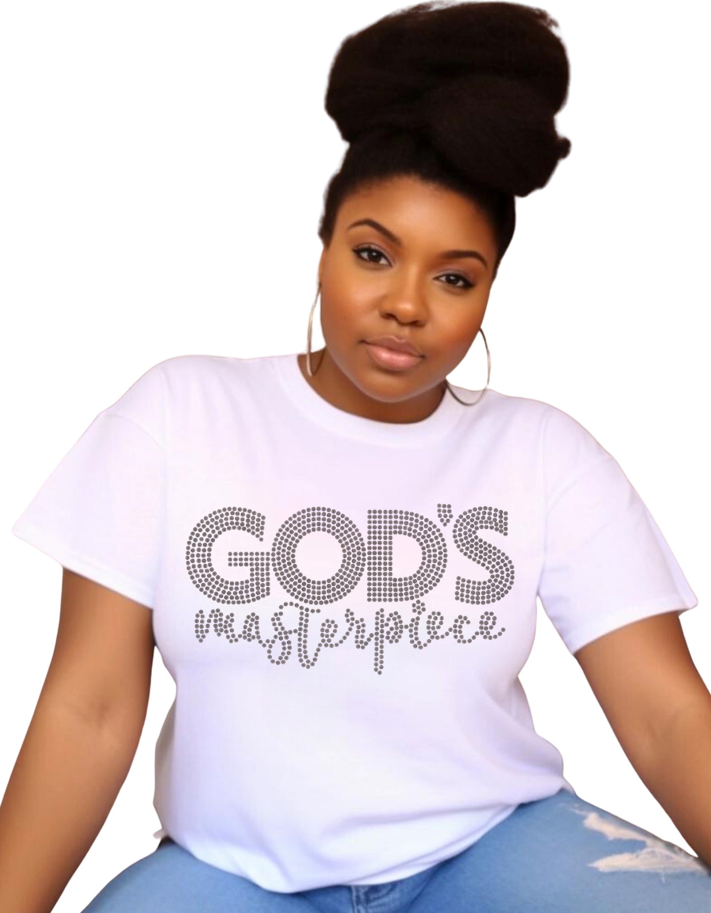 "God's Masterpiece" Rhinestone Tee