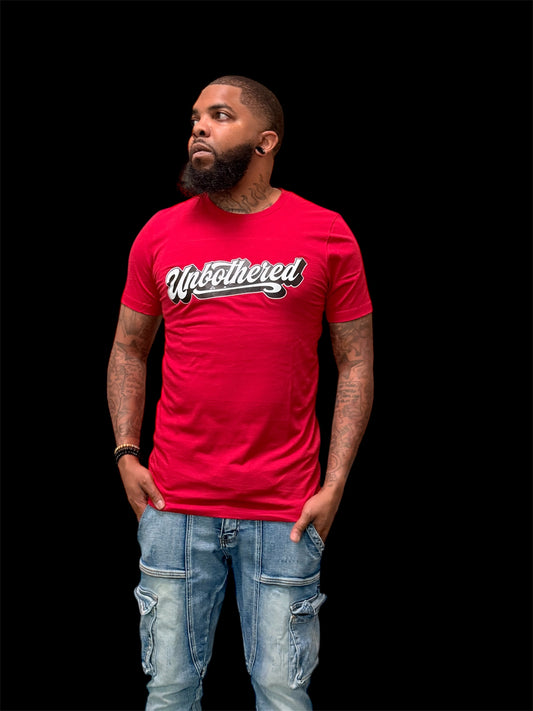 RED Short Sleeve "UNBOTHERED" T-shirt